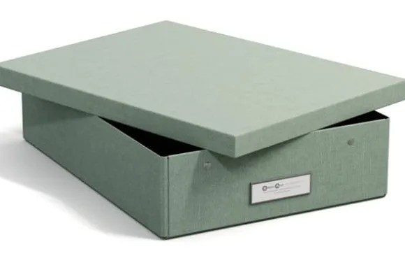 Förvaringslåda Kleo A4 Soft Teal Bigso Box of Sweden