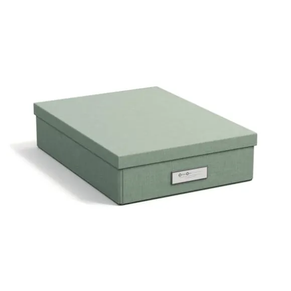 Förvaringslåda Kleo A4 Soft Teal Bigso Box of Sweden