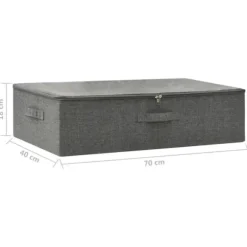 Förvaringslådor - Living Förvaringslåda tyg 70x40x18 cm antracit