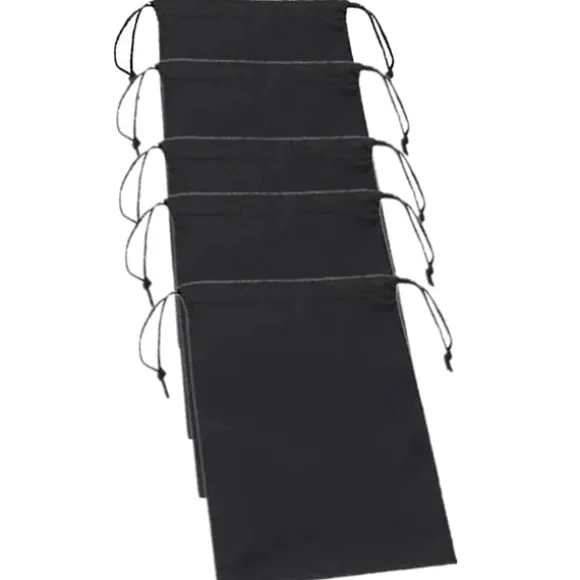 Förvaringspåsar med dragsko 5-pack 15×20 cm Svart