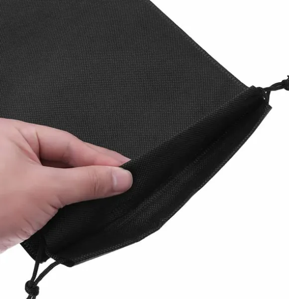 Förvaringspåsar med dragsko 5-pack 15×20 cm Svart