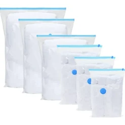 Förvaringspåsar 10 pcs Transparent och Blå 100 x 80 cm