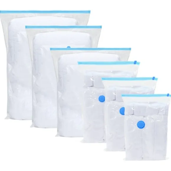 Förvaringspåsar 10 pcs Transparent och Blå 100 x 80 cm