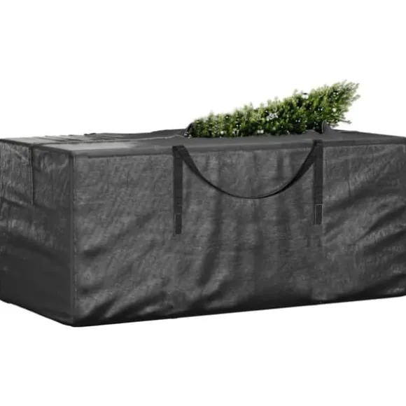 Förvaringsväska för julgran svart 150x75x75 cm polyeten
