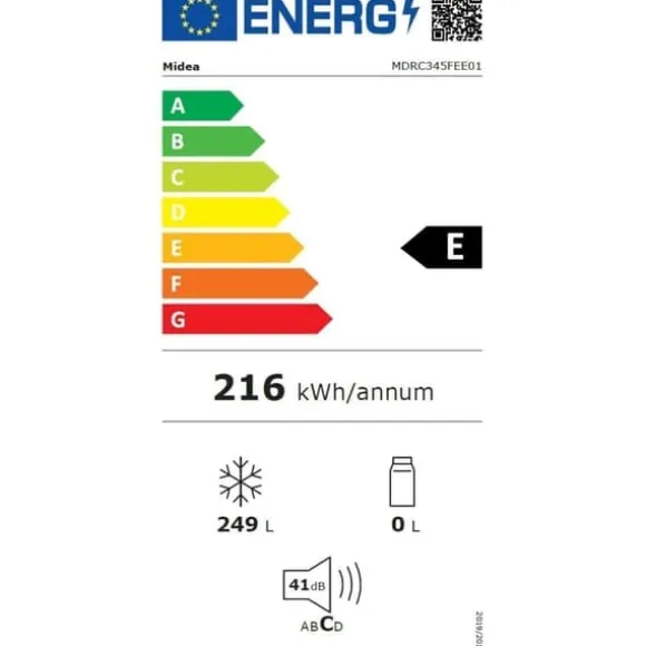 Frysbox Midea 249L MDRC345FEE01