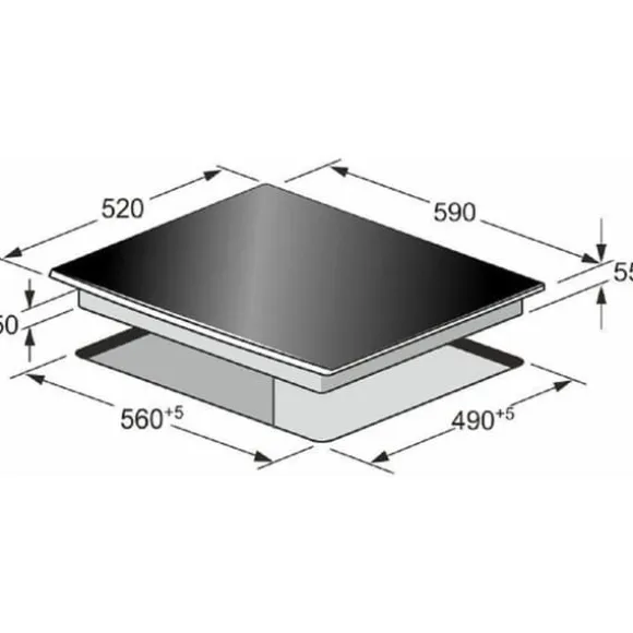 Fyra elektriska inbyggnadsugnar - Kaiser - Empire EH 6355 Em Sil - 67 L - 8 tillagningslägen - Induktion 60 cm