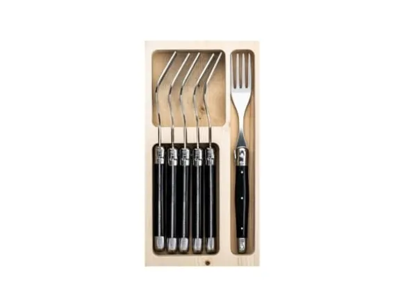 Gafflar Laguiole Svart SET 6 SdV