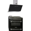 Gasköksfläkt - Kaiser - HGE 93505 S - 90 cm - 5 brännare - Multifunktionell elektrisk ugn