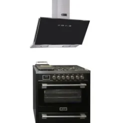 Gasköksfläkt - Kaiser - HGE 93505 S - 90 cm - 5 brännare - Multifunktionell elektrisk ugn