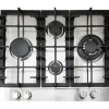 Gaskokplatta - Inox - 60cm - 4 brännare - Turbo brännare 3,8kW - Ergonomisk