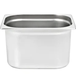 Gastronormkantiner 2 st GN 1/2 - Staplingsbar rostfritt stål | Färg: Silver | Storlek: 200 mm