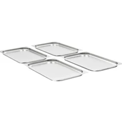Gastronormkantiner 4 st GN 1/1 - Staplingsbara rostfria plåtar | Storlek: 20 mm