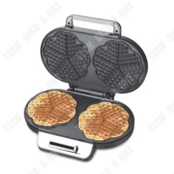 Gauffrier - TD® - 1200W - Dubbel platta - Non-stick beläggning - Termiskt isolerat handtag
