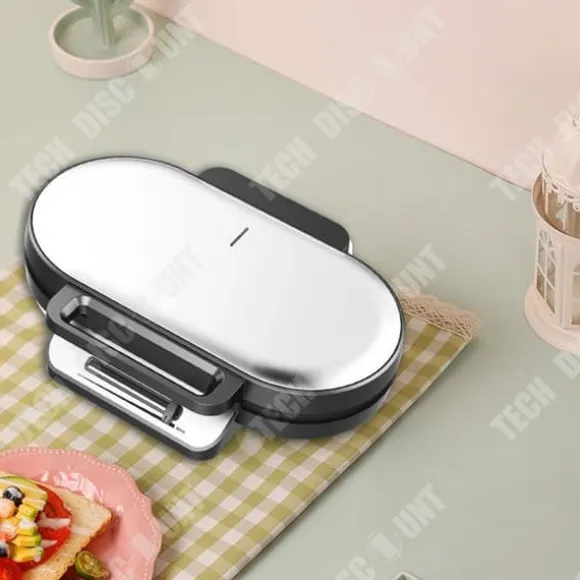 Gauffrier - TD® - 1200W - Dubbel platta - Non-stick beläggning - Termiskt isolerat handtag