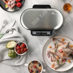 Gauffrier - TD® - 1200W - Dubbel platta - Non-stick beläggning - Termiskt isolerat handtag