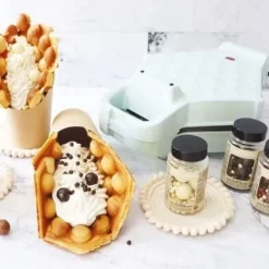 Gaufrier - SCRAPCOOKING - Bubbel - Vaffelfabrik - 700W - Ljusgrön