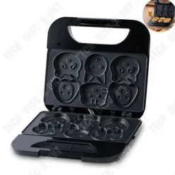 Gaufrier - TD® - Våffeljärn - 1200W - Non-stick beläggning - Svart
