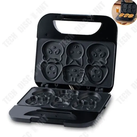 Gaufrier - TD® - Våffeljärn - 1200W - Non-stick beläggning - Svart