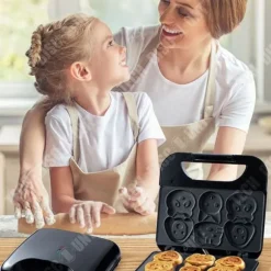 Gaufrier - TD® - Våffeljärn - 1200W - Non-stick beläggning - Svart