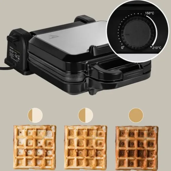 Gaufrier - ZEEGMA - Gofree Chef Pro - 1200 W - Rotativ 180° - Non-stick beläggning