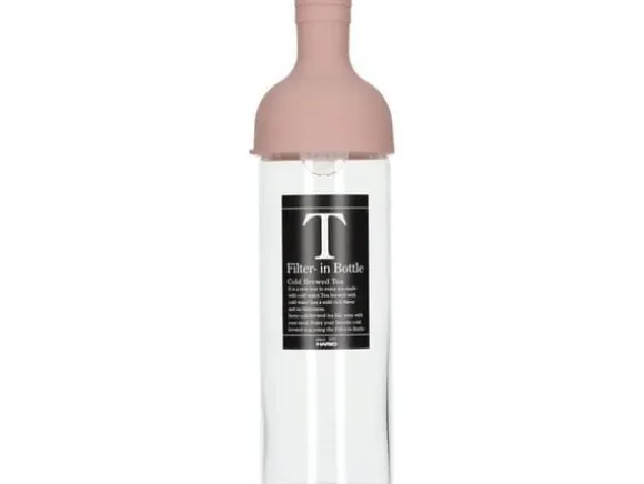 Gertuvė Hario - Filtruojamas šalto užvirinimo arbatos buteliukas Smokey Rožinė 750ml