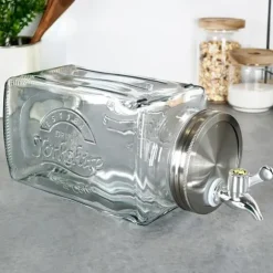 Glasburk för drycker med kran, horisontell dispenser för kylskåp, 3,5L, ORION 143792