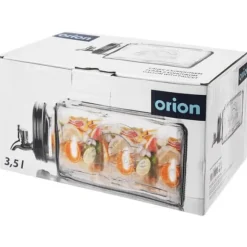 Glasburk för drycker med kran, horisontell dispenser för kylskåp, 3,5L, ORION 143792