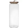 Glasburk med akacialock 27,5 cm