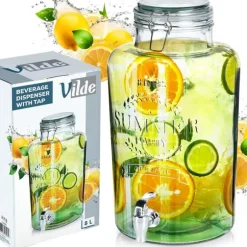 Glasburk med kran 8 l