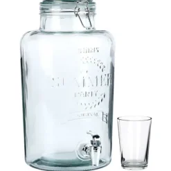 Glasburk med kran 8 l + 12 glas 200 ml