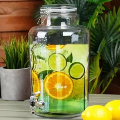 Glasburk med kran 8 l + 12 glas 200 ml