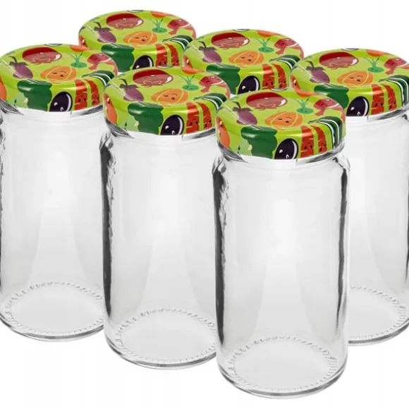 Glasburk med lock TO fi43 90ml - 6 st