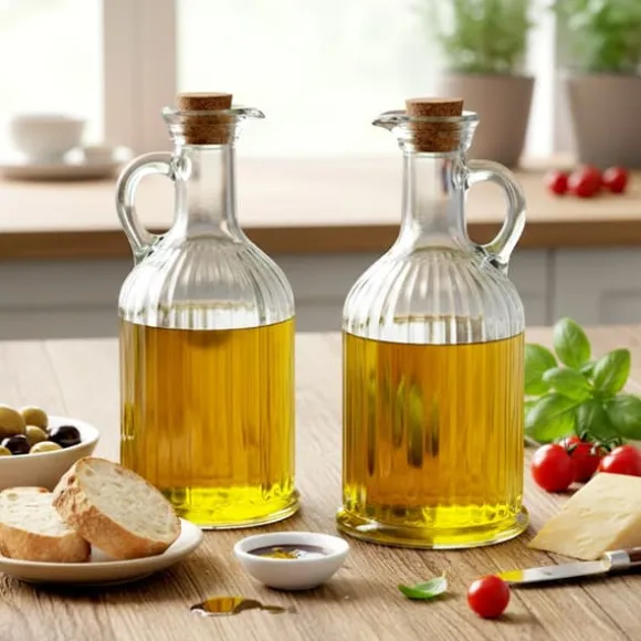 Glasflaska för olja och vinäger 350 ml 2 st.