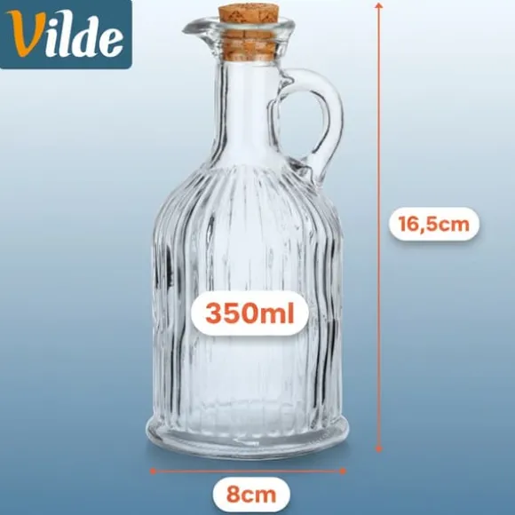 Glasflaska för olja och vinäger 350 ml 2 st.