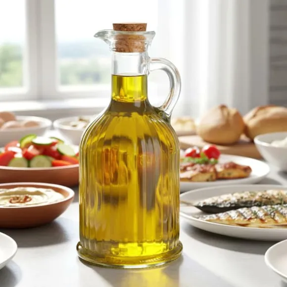 Glasflaska för olja och vinäger 350 ml 2 st.