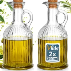 Glasflaska för olja och vinäger 350 ml 2 st.