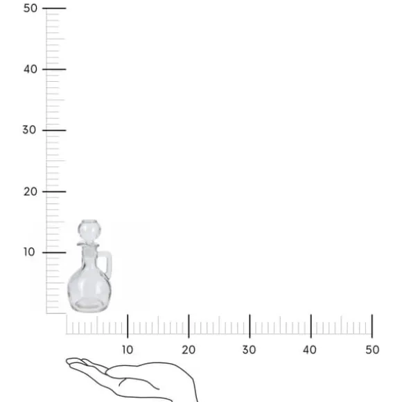 Glasflaska/Kanna för olja och vinäger, kapacitet 160 ml