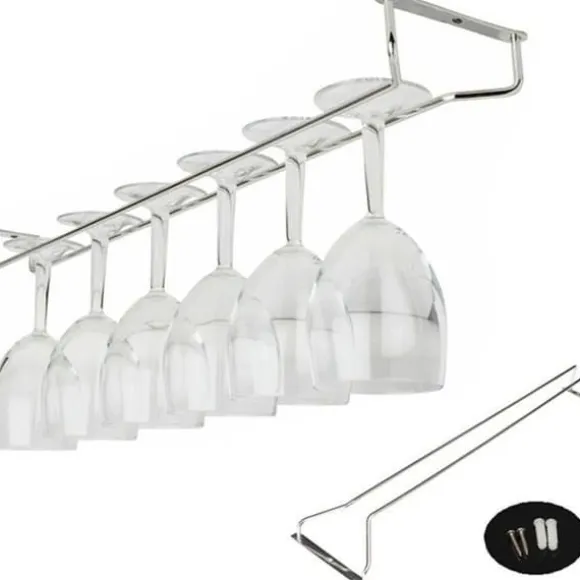 Glashållare - TEMPSA - 55cm - Rostfritt stål - Vinställ - Modern design