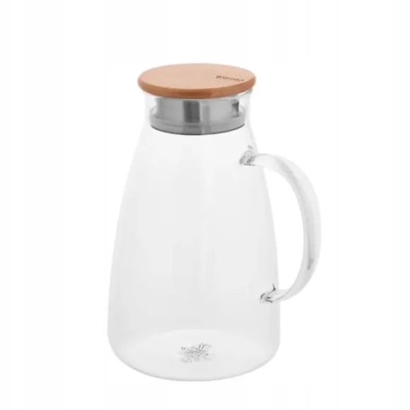 Glaskanna för drycker med bambulock Wilmax 1,9L