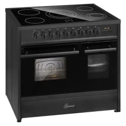 Glaskeramikhäll - GURARI - GCH E 912 DF BL - 90 cm - Dubbel elektrisk ugn - Svart