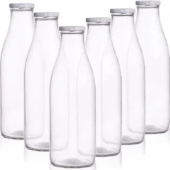 Glasmjölkflaska 1 l 6 st.