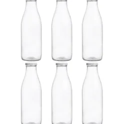 Glasmjölkflaska 1 l 6 st.