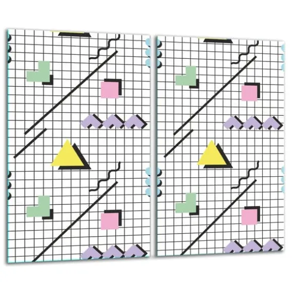GLAS SKÄRBRÄDA 2x 30x52 MÖNSTER