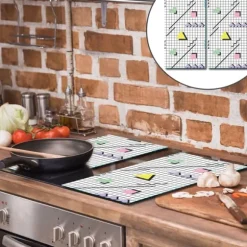 GLAS SKÄRBRÄDA 2x 30x52 MÖNSTER