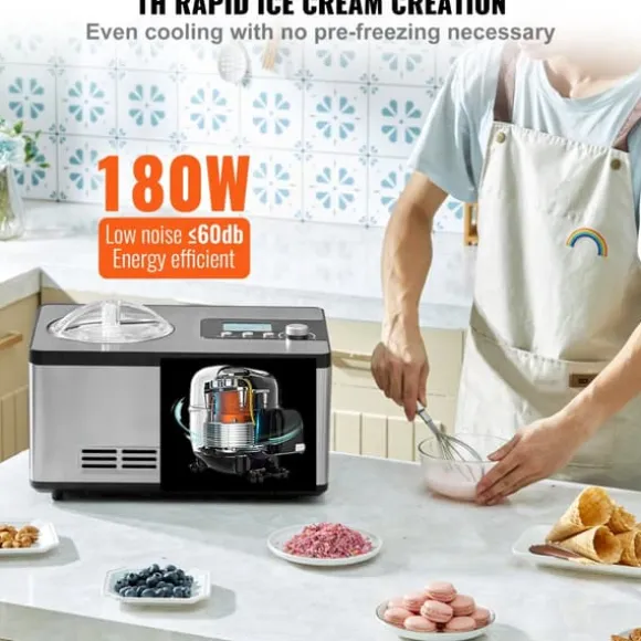 Glassmaskin, 2 kvart kapacitet, 180 watt effekt, AC 120V, ≤ 60 dB(A) ljud, CE-certifierad