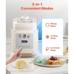Glassmaskin 1 liter, Automatisk med Inbyggd Kompressor, Ingen Förfrusning Krävs