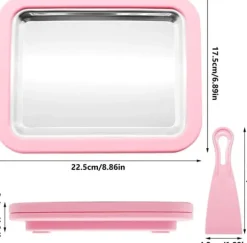 Glassrullemaskin med 2 spatlar, panna, glassrullemaskinset, mini frysbara rullformar för barn för att enkelt göra glassrullar för hemlagad rullad grä | CDON