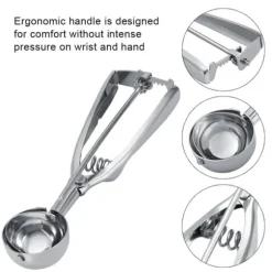 Glassskopa - Rostfritt stål Trigger Cookie Scoop (4 cm diameter)