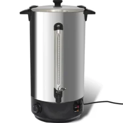 Glöggvärmare och vattenkokare 25 L - Professionell rostfri design | Färg: Silver | Storlek: 25 L