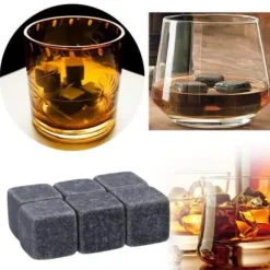 GL12729-Återanvändbara whiskystenar. 6 stycken. set med iskuber. vinkylning. bröllopsfest. kyla ner